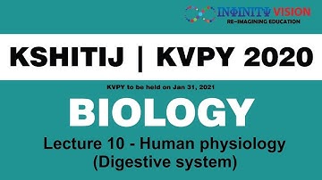 KSHITIJ for KVPY 2020 | BIOLOGY Lecture 10 - Human physiology (Digestive system)