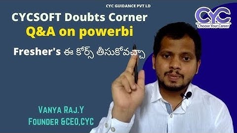 CYCSOFT Doubts Corner Powerbi |CYCSOFT Powered by CYC Guidance Pvt Ltd
