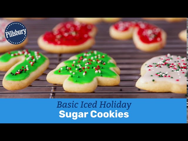 Basic Iced Holiday Sugar Cookies Pillsbury Recipe Youtube