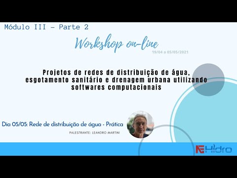 Workshop on-line - Projetos de rede de distribuição de água (Prática)