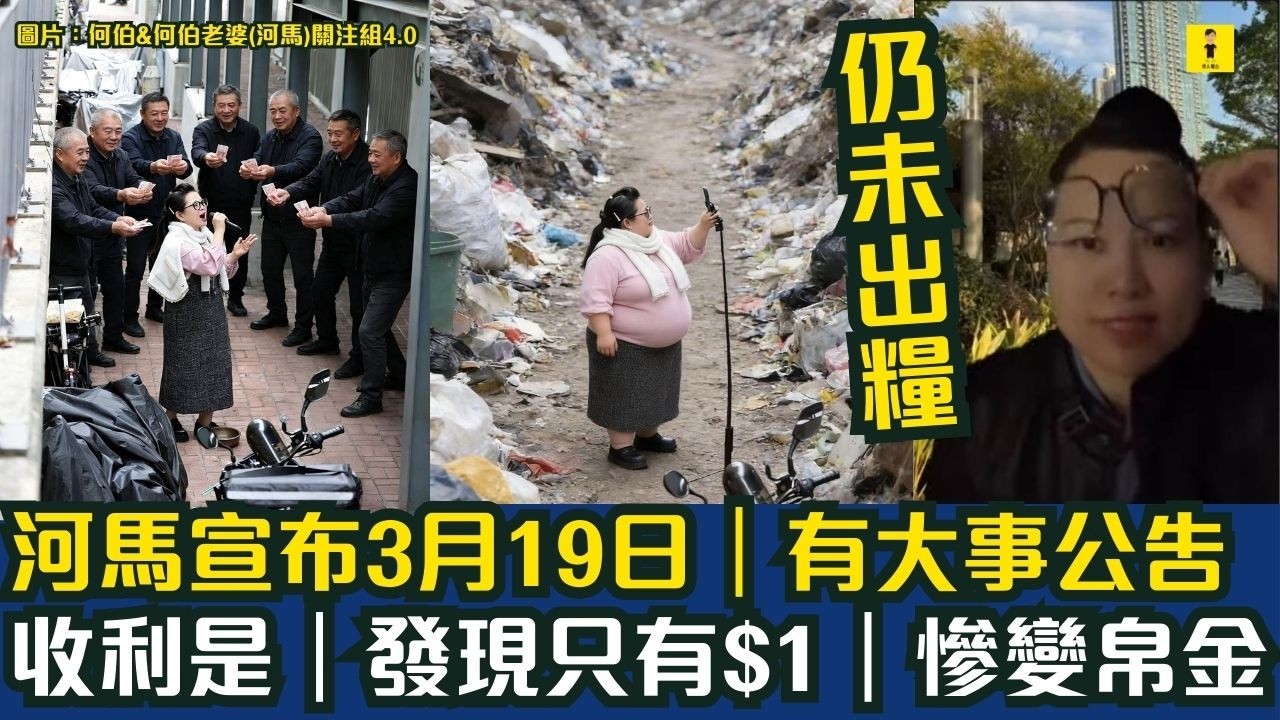 河馬何伯｜宣布3月19日｜有大事公告｜收利是｜發現只有$1｜慘變帛金｜仍未出糧 #東張西望  #tvb
