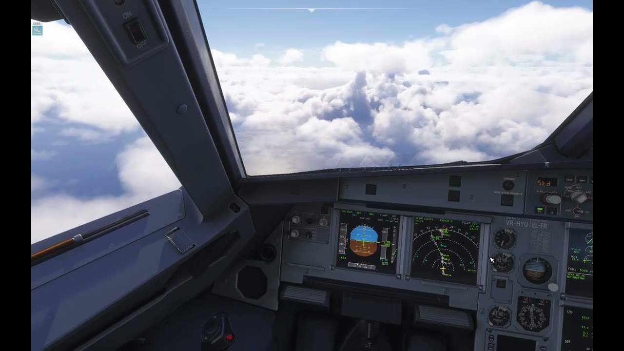 Fenix A320 IAE maderia RNAV 05 full manual landing