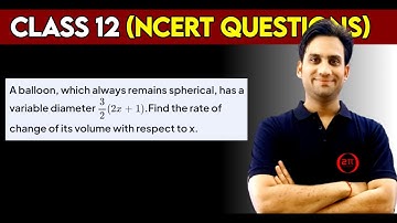 A balloon, which always remains spherical, has a variable diameter 3/2 (2x + 1). Find the rate of