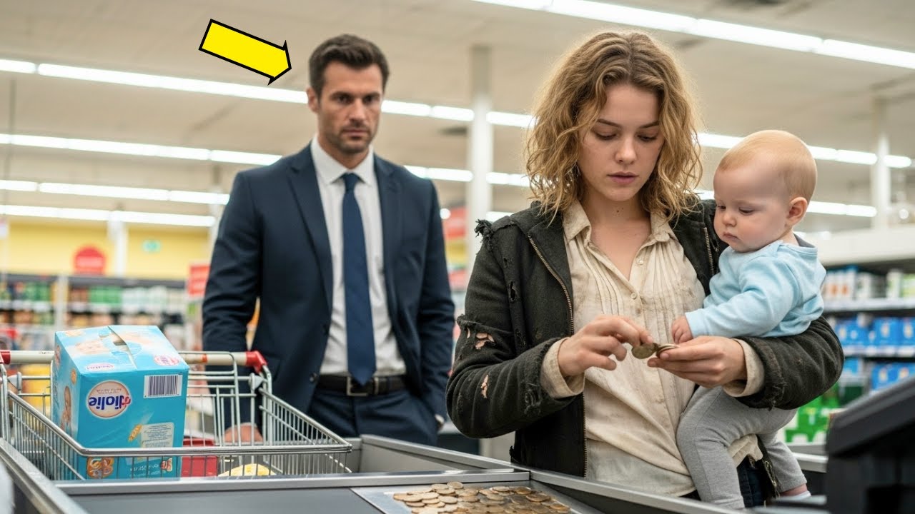 Siromašna mlada žena s bebom kupuje pelene svojim posljednjim novcem, a milijarder iza nje čini nešt