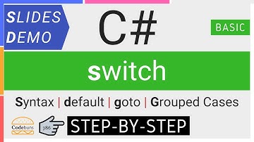 MASTER C# switch (STEP-BY-STEP C# Coding with Article, Examples, And Demo)