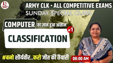Classification | Computer Live Class for All Competitive Exams | By Megha Ma