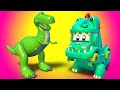 Анимационни за деца с камиончета - Суперкамионът се сприятелява с динозавър - Града на Колите!