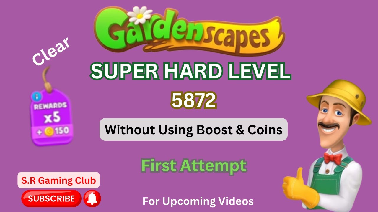 Playrix Gardenscapes | Super Hard Level 5872 | Clear | First