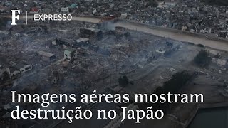 Thumbnail for Imagens aéreas mostram destruição causada por terremoto no Japão