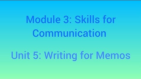 Functional Grammar and Communication in English: Writing for Memos