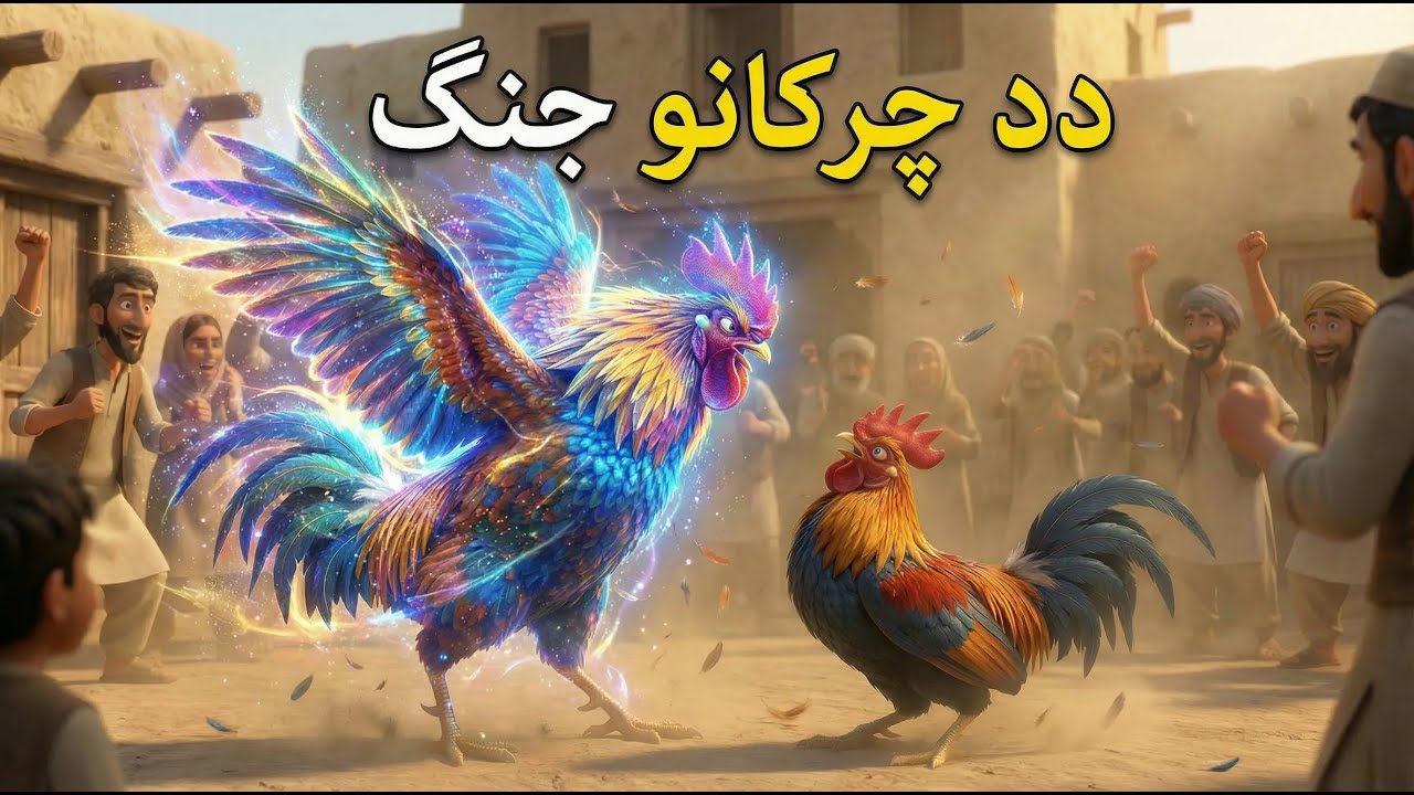دہ چرگانو جنگ 🐓  |Rooster Fight|Pashto cartoon