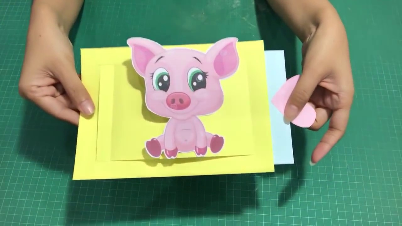 Pop up slide card from A4 papers. วิธีทำป๊อบอัพสไลด์ จากกระดาษ เอ4