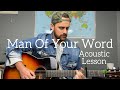 Maverick City Music // TRIBL -- Man of Your Word -- Acoustic Guitar Lesson/Tutorial [EASY]