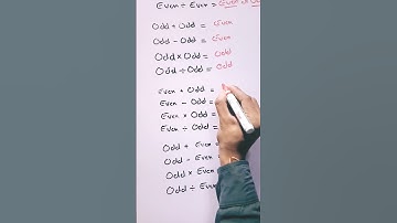 Even & Odd Value || Addition || Subtraction || Multiplication || Division #maths  #shorts