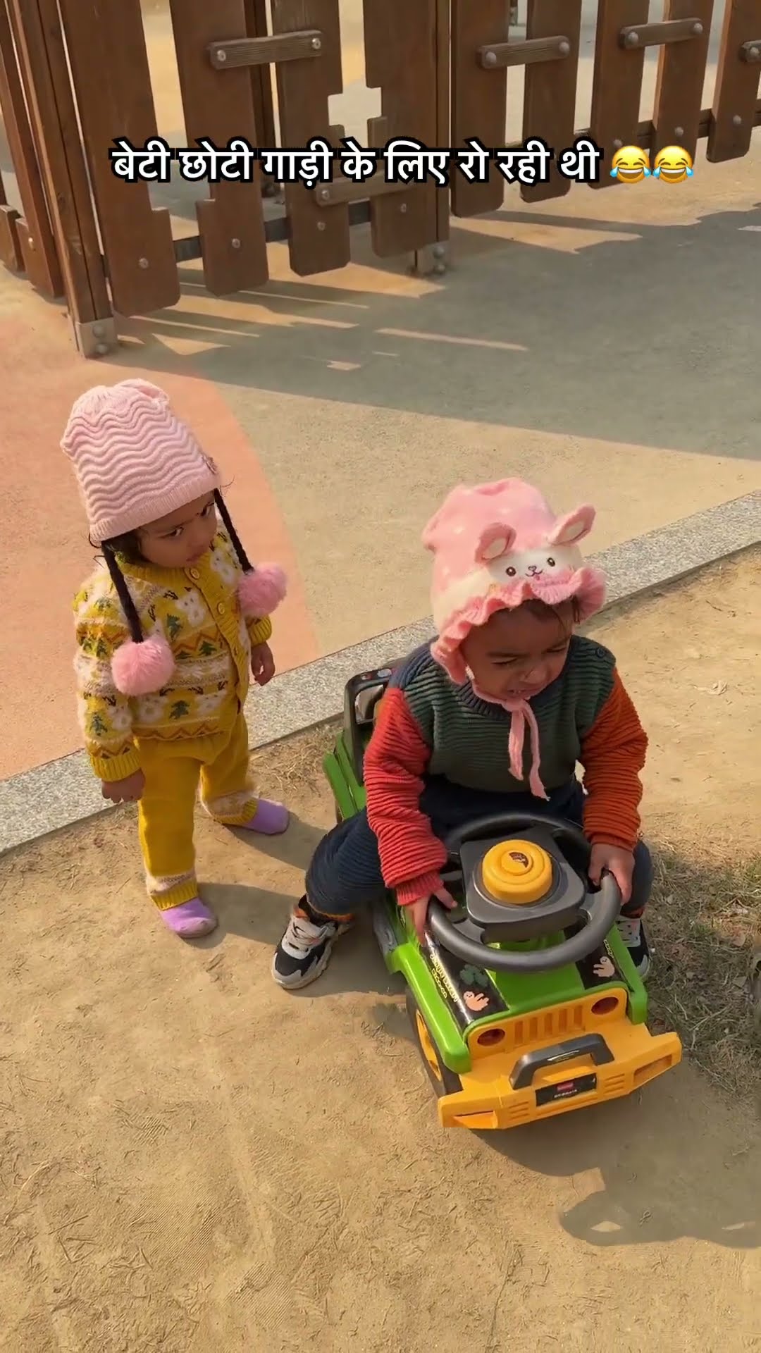 Little girl crying for car ?