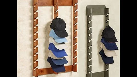 Wood Cap Display Wall Rack