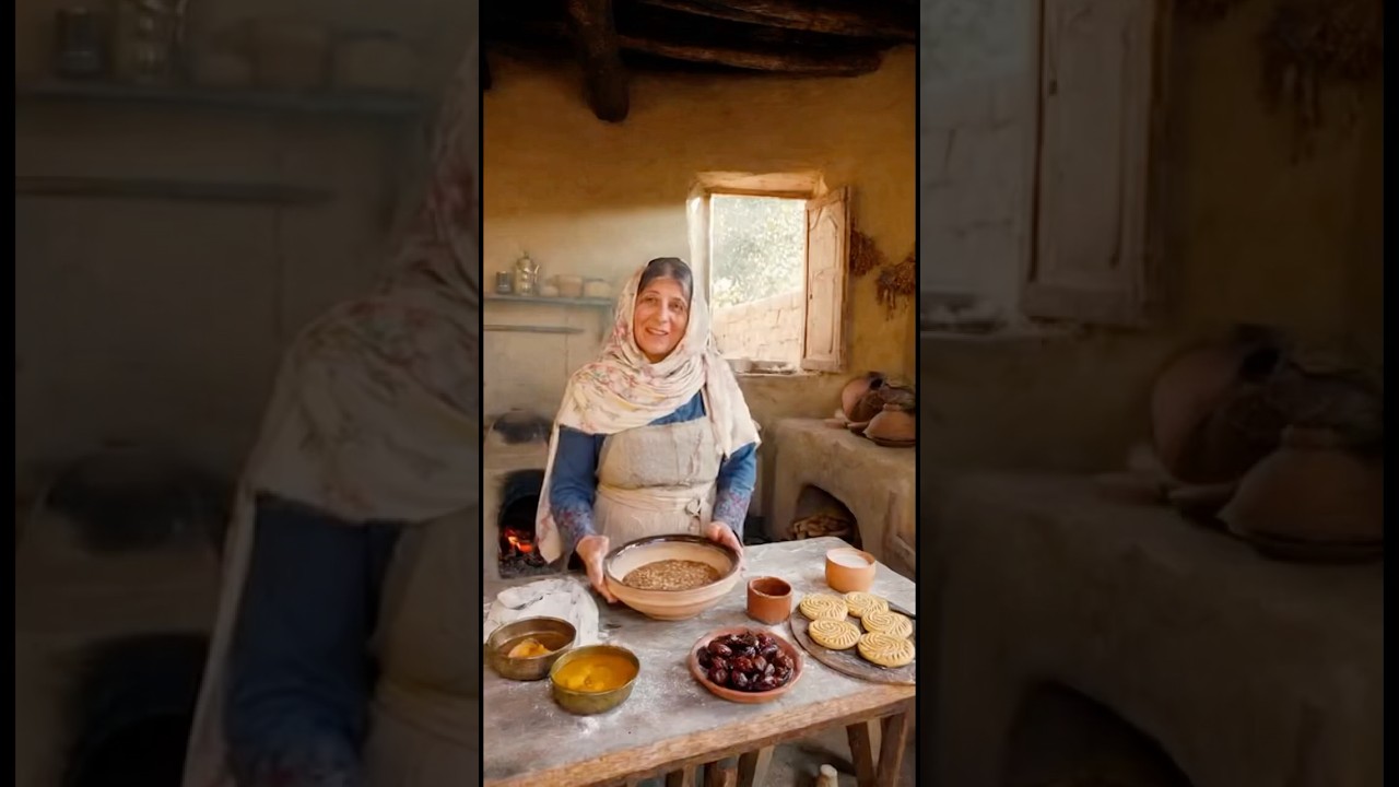 Kolooche khorma# you should watch this video!! How is Persian mom# making kolooche out of khorma#