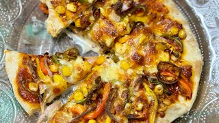 Pizza At Home From Scratch आट क Base प बनय Pizza Weekend Tasty Recipe Vegetarian Pizza