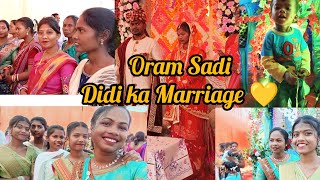 Oram Cultural Marriage||⚛️  Didi ka Sadi me full masti||🤟#marriage #vlog #rourkela #dance