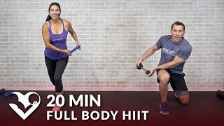 20 Min Full Body HIIT at Home with Dumbbells - Total Body 20 Minute HIIT Workout with Weights screenshot 5