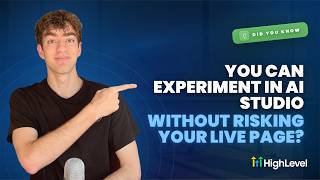 Did You Know You Can Experiment in AI Studio Without Risking Your Live Page?