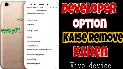 vivo y71 developer option l  developer settings vivo y71