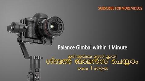 Balance Gimbal in Lessthan 1 Minute