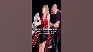 Taylor Swift Asking Her Guitarist To Tell A Joke On Stage While Fixing An Issue😂#taylorswift
