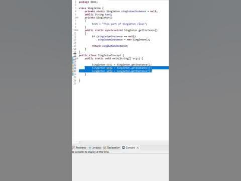 How to create Singleton Class in Java | Quick full explanation - YouTube