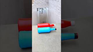 Red VS Blue Breaking glass bottle ⚠️🔥 Crushing Crunchy & Soft Things #shorts #asmr #satisfying screenshot 3