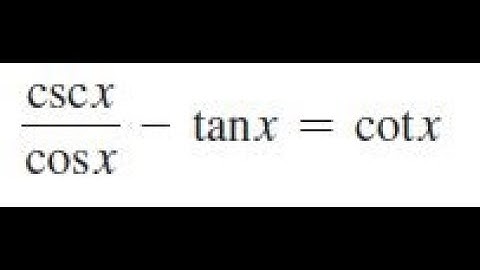 Prove the trig identity cscx / cosx - tanx = cotx
