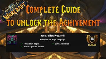 A Guide to Completing the You Are Now Prepared! Achievement in World of Warcraft