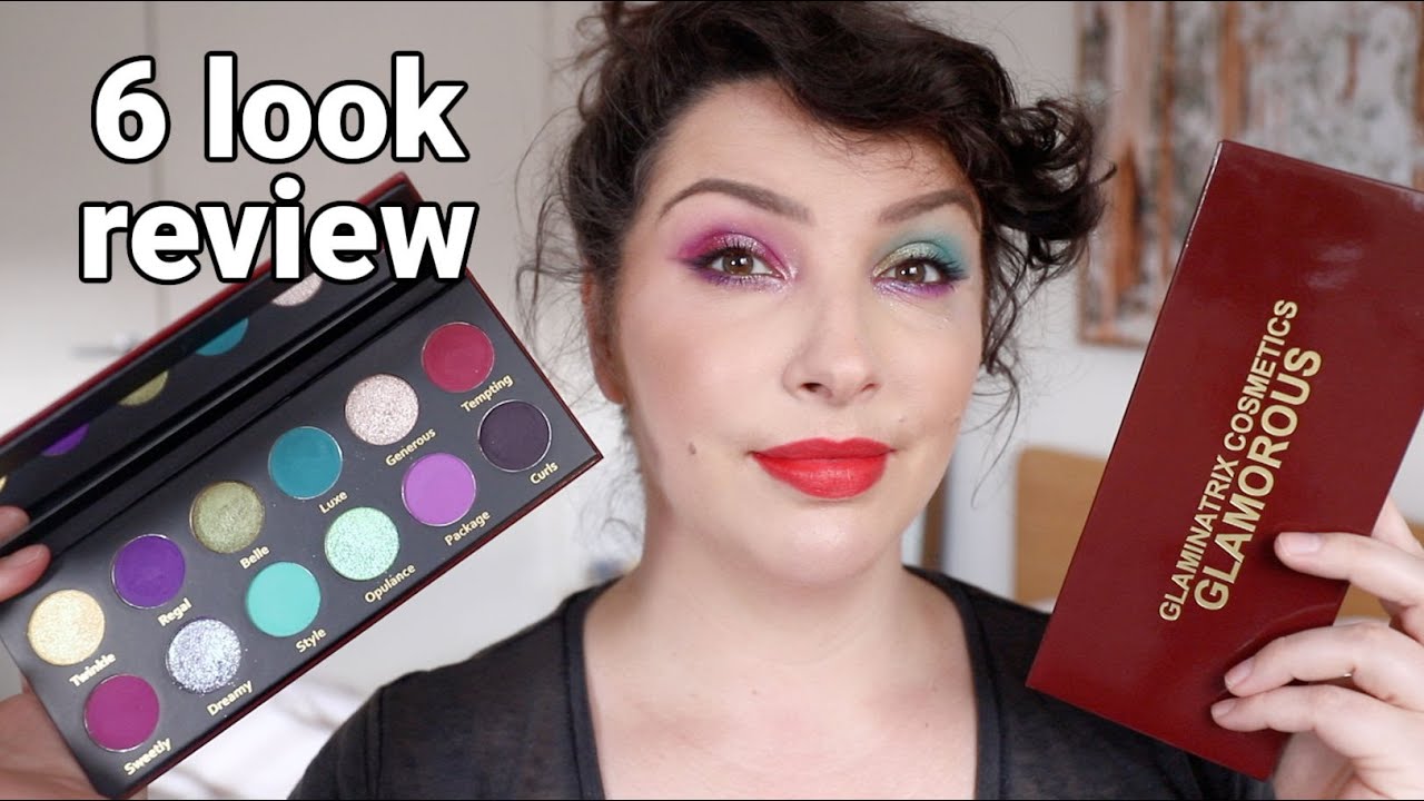 Multi-look review of the Glaminatrix Cosmetics Glamorous Palette - YouTube