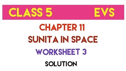 EVS | Looking Around | Sunita in space | class 5 | worksheet 3| chapter 11 | solution #evsworksheet3
