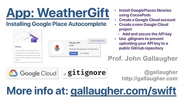 Ch 6 4 Podfile use, Google Cloud API keys, and Securing a key with gitignore