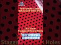 Perforated Galvanized Sheet | 10x10mm Staggered Round Holes, Red Powder Coating