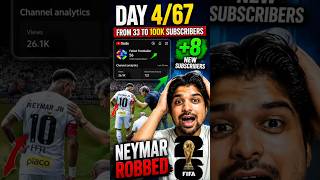 day 4/67 to Extract 100k subscribers| Neymar Robbed| Mourinho to Real Madrid done #football #neymar