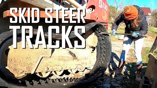 Installing new skid steer tracks // E77