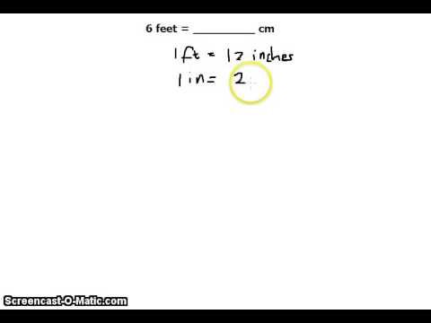 Unit Conversion 6 Feet To Cm Youtube