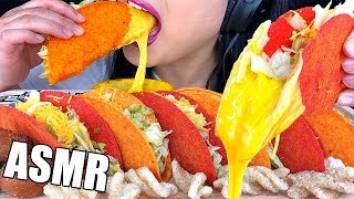 ASMR TACO BELL CHEESY NACHO TACOS + FIERY TACOS (CRUNCHY EATING SOUNDS) *NO TALKING* | ASMR PHAN