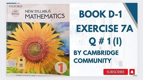 Exercise 7A Question_1(i) Book D-1 7th edition Oxord Number Sequence:  Number patterns solution G6-7