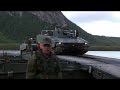 River crossing with tanks by the norwegian army