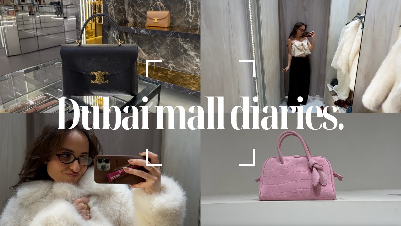 Dubai Mall Vlog: Luxury Black Bag Hunt, Festive Outfit Shopping, Zara try on, Christmas vibes