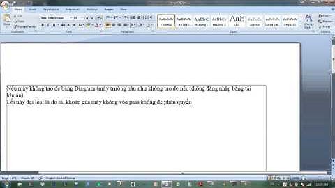 Sửa lỗi không tạo đc diagram