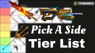 Pick a side tier list (5k-10k weapons only)