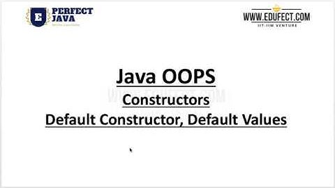 Perfect Java - Lesson G1#2 - Default Constructor