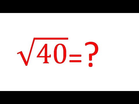 How to find Square Root of 40