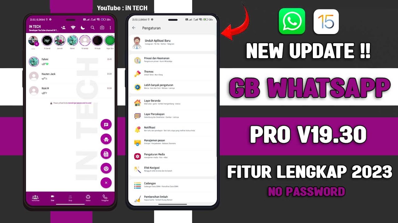 🈯GB WHATSAPP TERBARU 2023 !! GB WA PRO V19.35 TERBARU