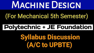 Mechanical 5th Semester | Machine Design | Syllabus Discussion @PolytechnicPathshala