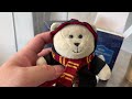 A Harry Porter X Starbucks Mini Bearista Bear Plush Keychain Unboxings 